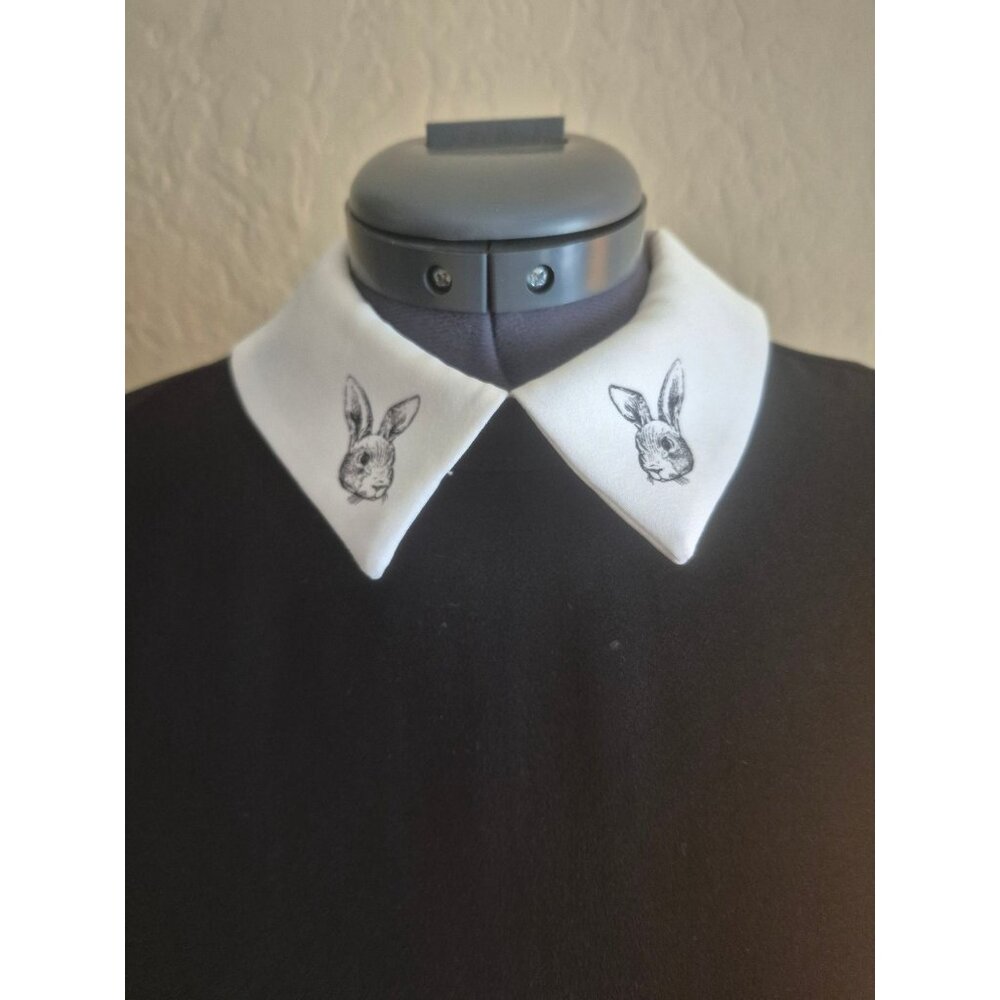Victoria Beckham for Target Black Long-Sleeve Dress With Bunny Collar size S - Picture 2 of 9